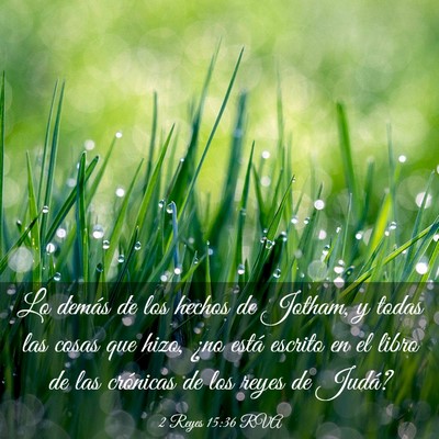 Picture 03 - 2 Reyes 15:36 RVA - Lo demás de los hechos de Jotham, y todas las - Bible Verse Picture