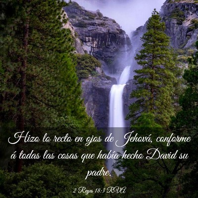 Picture 03 - 2 Reyes 18:3 RVA - Hizo lo recto en ojos de Jehová, conforme á - Bible Verse Picture