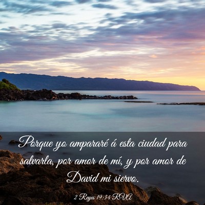 Picture 03 - 2 Reyes 19:34 RVA - Porque yo ampararé á esta ciudad para salvarla, - Bible Verse Picture