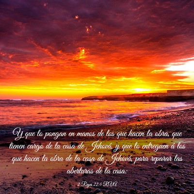 Picture 03 - 2 Reyes 22:5 RVA - Y que lo pongan en manos de los que hacen la - Bible Verse Picture