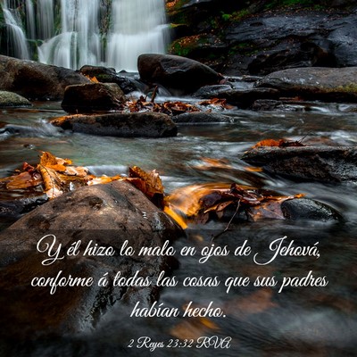 Picture 03 - 2 Reyes 23:32 RVA - Y él hizo lo malo en ojos de Jehová, conforme - Bible Verse Picture