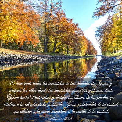 Picture 03 - 2 Reyes 23:8 RVA - E hizo venir todos los sacerdotes de las ciudades - Bible Verse Picture