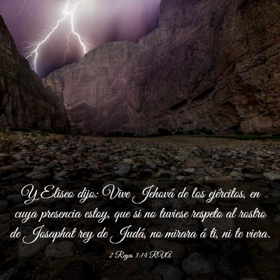 Picture 03 - 2 Reyes 3:14 RVA - Y Eliseo dijo: Vive Jehová de los ejércitos, en - Bible Verse Picture