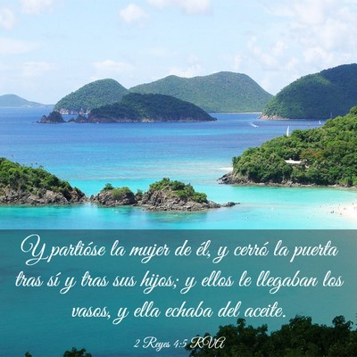 Picture 03 - 2 Reyes 4:5 RVA - Y partióse la mujer de él, y cerró la puerta - Bible Verse Picture