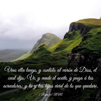 Picture 03 - 2 Reyes 4:7 RVA - Vino ella luego, y contólo al varón de Dios, el - Bible Verse Picture