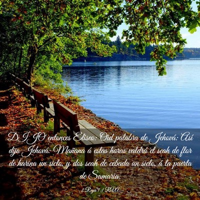 Picture 03 - 2 Reyes 7:1 RVA - DIJO entonces Eliseo: Oid palabra de Jehová: - Bible Verse Picture