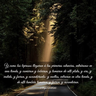 Picture 03 - 2 Reyes 7:8 RVA - Y como los leprosos llegaron á las primeras - Bible Verse Picture
