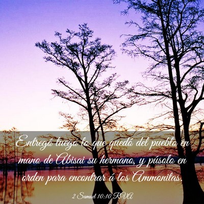Picture 03 - 2 Samuel 10:10 RVA - Entregó luego lo que quedó del pueblo en mano - Bible Verse Picture