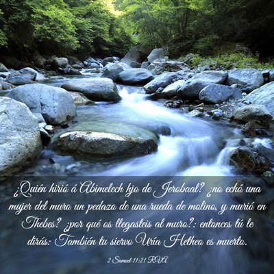 Picture 03 - 2 Samuel 11:21 RVA - ¿Quién hirió á Abimelech hjo de Jerobaal? - Bible Verse Picture