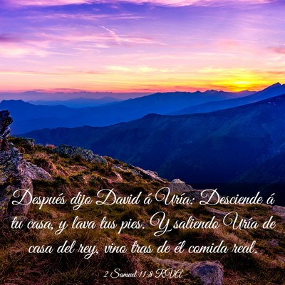 Picture 03 - 2 Samuel 11:8 RVA - Después dijo David á Uría: Desciende á tu - Bible Verse Picture