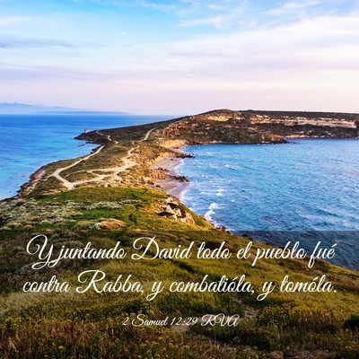 Picture 03 - 2 Samuel 12:29 RVA - Y juntando David todo el pueblo fué contra - Bible Verse Picture
