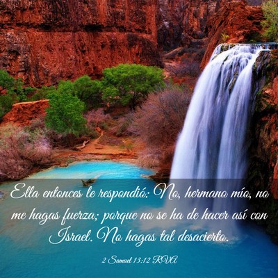 Picture 03 - 2 Samuel 13:12 RVA - Ella entonces le respondió: No, hermano mío, no - Bible Verse Picture