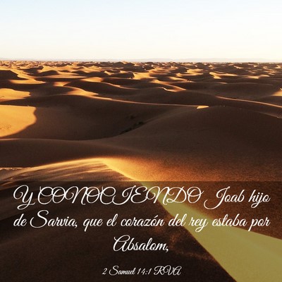 Picture 03 - 2 Samuel 14:1 RVA - Y CONOCIENDO Joab hijo de Sarvia, que el corazón - Bible Verse Picture