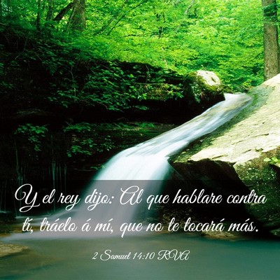 Picture 03 - 2 Samuel 14:10 RVA - Y el rey dijo: Al que hablare contra tí, tráelo - Bible Verse Picture