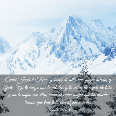Picture 03 - 2 Samuel 14:2 RVA - Envió Joab á Tecoa, y tomó de allá una mujer - Bible Verse Picture