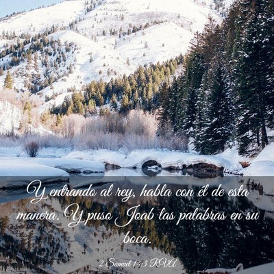 Picture 03 - 2 Samuel 14:3 RVA - Y entrando al rey, habla con él de esta manera. - Bible Verse Picture