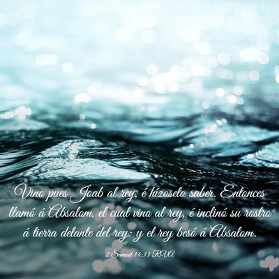Picture 03 - 2 Samuel 14:33 RVA - Vino pues Joab al rey, é hízoselo saber. - Bible Verse Picture