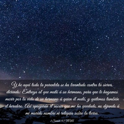 Picture 03 - 2 Samuel 14:7 RVA - Y he aquí toda la parentela se ha levantado - Bible Verse Picture