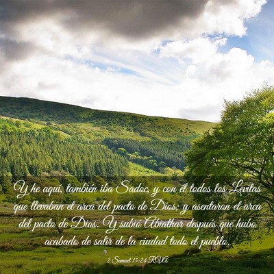 Picture 03 - 2 Samuel 15:24 RVA - Y he aquí, también iba Sadoc, y con él todos - Bible Verse Picture