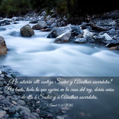 Picture 03 - 2 Samuel 15:35 RVA - ¿No estarán allí contigo Sadoc y Abiathar - Bible Verse Picture
