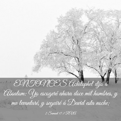 Picture 03 - 2 Samuel 17:1 RVA - ENTONCES Achitophel dijo á Absalom: Yo escogeré - Bible Verse Picture