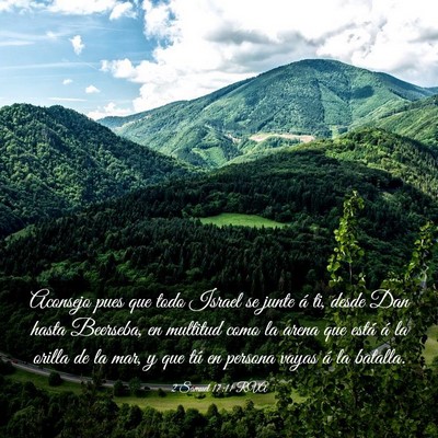 Picture 03 - 2 Samuel 17:11 RVA - Aconsejo pues que todo Israel se junte á ti, - Bible Verse Picture