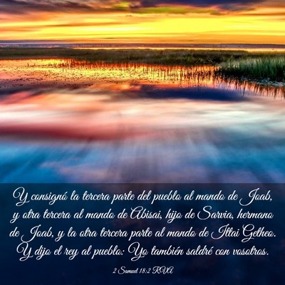 Picture 03 - 2 Samuel 18:2 RVA - Y consignó la tercera parte del pueblo al mando - Bible Verse Picture