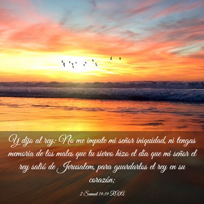 Picture 03 - 2 Samuel 19:19 RVA - Y dijo al rey: No me impute mi señor iniquidad, - Bible Verse Picture