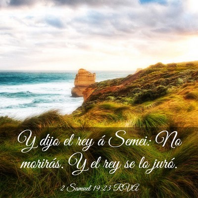 Picture 03 - 2 Samuel 19:23 RVA - Y dijo el rey á Semei: No morirás. Y el rey se - Bible Verse Picture