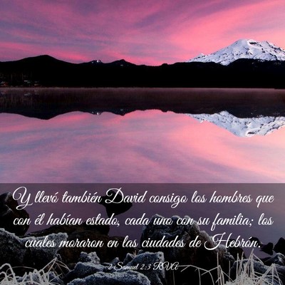 Picture 03 - 2 Samuel 2:3 RVA - Y llevó también David consigo los hombres que - Bible Verse Picture