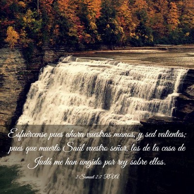 Picture 03 - 2 Samuel 2:7 RVA - Esfuércense pues ahora vuestras manos, y sed - Bible Verse Picture