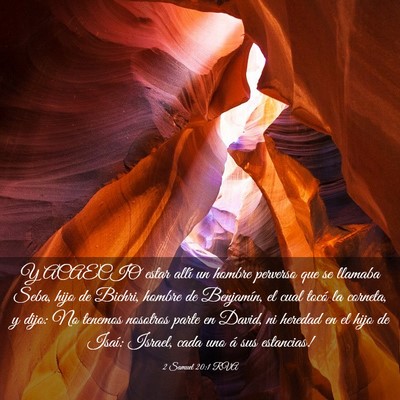 Picture 03 - 2 Samuel 20:1 RVA - Y ACAECIO estar allí un hombre perverso que se - Bible Verse Picture