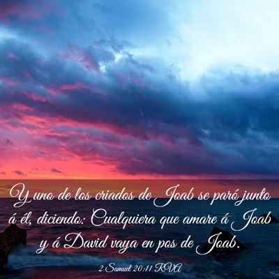 Picture 03 - 2 Samuel 20:11 RVA - Y uno de los criados de Joab se paró junto á - Bible Verse Picture