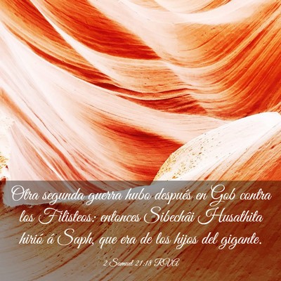 Picture 03 - 2 Samuel 21:18 RVA - Otra segunda guerra hubo después en Gob contra - Bible Verse Picture