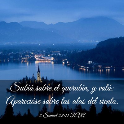 Picture 03 - 2 Samuel 22:11 RVA - Subió sobre el querubín, y voló: Aparecióse - Bible Verse Picture