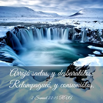 Picture 03 - 2 Samuel 22:15 RVA - Arrojó saetas, y desbaratólos; Relampagueó, y - Bible Verse Picture