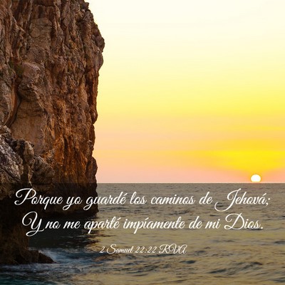 Picture 03 - 2 Samuel 22:22 RVA - Porque yo guardé los caminos de Jehová; Y no me - Bible Verse Picture