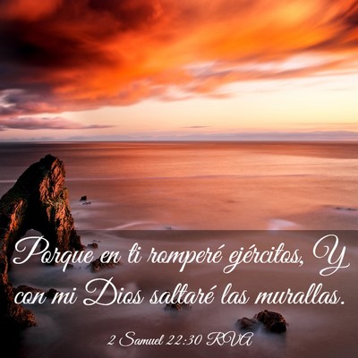Picture 03 - 2 Samuel 22:30 RVA - Porque en ti romperé ejércitos, Y con mi Dios - Bible Verse Picture