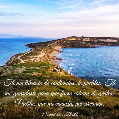 Picture 03 - 2 Samuel 22:44 RVA - Tú me libraste de contiendas de pueblos: Tú me - Bible Verse Picture