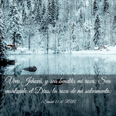 Picture 03 - 2 Samuel 22:47 RVA - Viva Jehová, y sea bendita mi roca; Sea - Bible Verse Picture