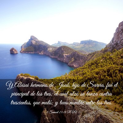 Picture 03 - 2 Samuel 23:18 RVA - Y Abisai hermano de Joab, hijo de Sarvia, fué el - Bible Verse Picture