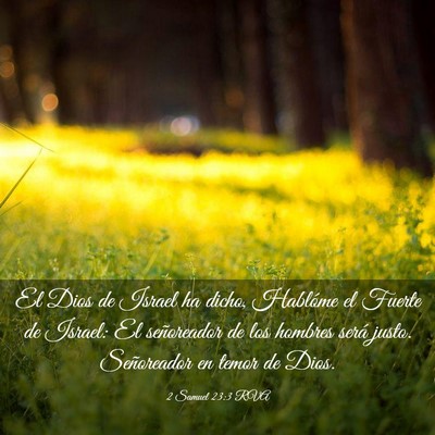Picture 03 - 2 Samuel 23:3 RVA - El Dios de Israel ha dicho, Hablóme el Fuerte de - Bible Verse Picture