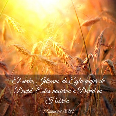 Picture 03 - 2 Samuel 3:5 RVA - El sexto, Jetream, de Egla mujer de David. Estos - Bible Verse Picture