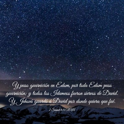 Picture 03 - 2 Samuel 8:14 RVA - Y puso guarnición en Edom, por toda Edom puso - Bible Verse Picture