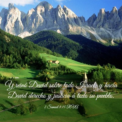Picture 03 - 2 Samuel 8:15 RVA - Y reinó David sobre todo Israel; y hacía David - Bible Verse Picture