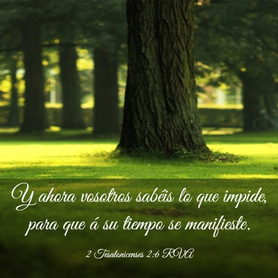 Picture 03 - 2 Tesalonicenses 2:6 RVA - Y ahora vosotros sabéis lo que impide, para que - Bible Verse Picture