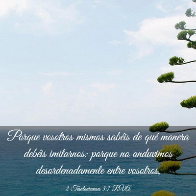 Picture 03 - 2 Tesalonicenses 3:7 RVA - Porque vosotros mismos sabéis de qué manera - Bible Verse Picture