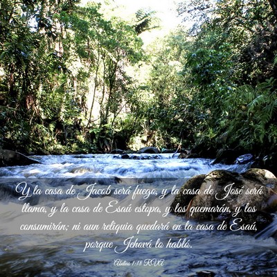 Picture 03 - Abdías 1:18 RVA - Y la casa de Jacob será fuego, y la casa de - Bible Verse Picture