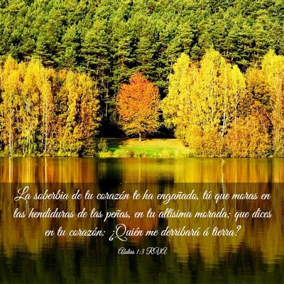 Picture 03 - Abdías 1:3 RVA - La soberbia de tu corazón te ha engañado, tú - Bible Verse Picture