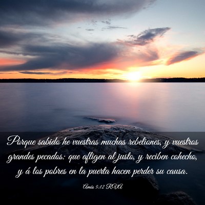 Picture 03 - Amós 5:12 RVA - Porque sabido he vuestras muchas rebeliones, y - Bible Verse Picture